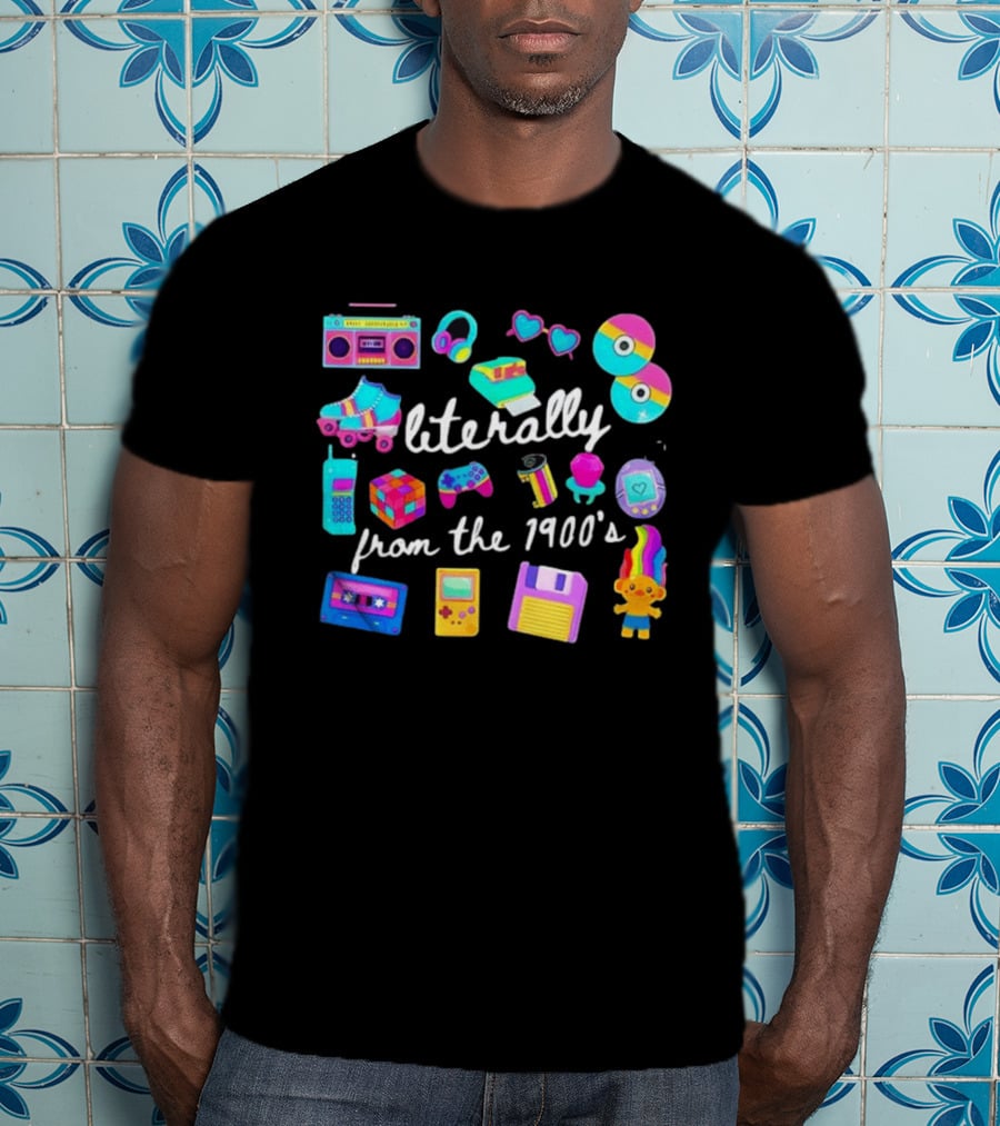 Literally From The 1900s Boombox Cassette Tape Gamer 80s 90s Nostalgia T-Shirt