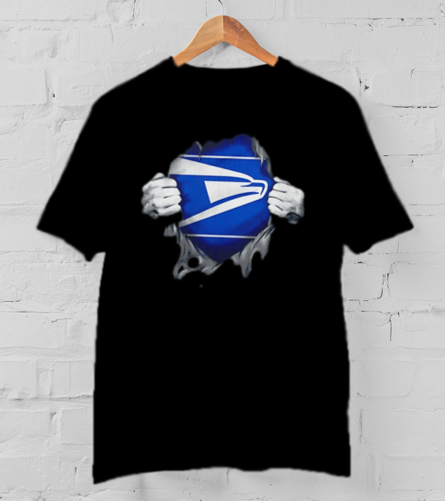 USPS United States Postal Service Eagle Symbol Torn Reveal T-Shirt