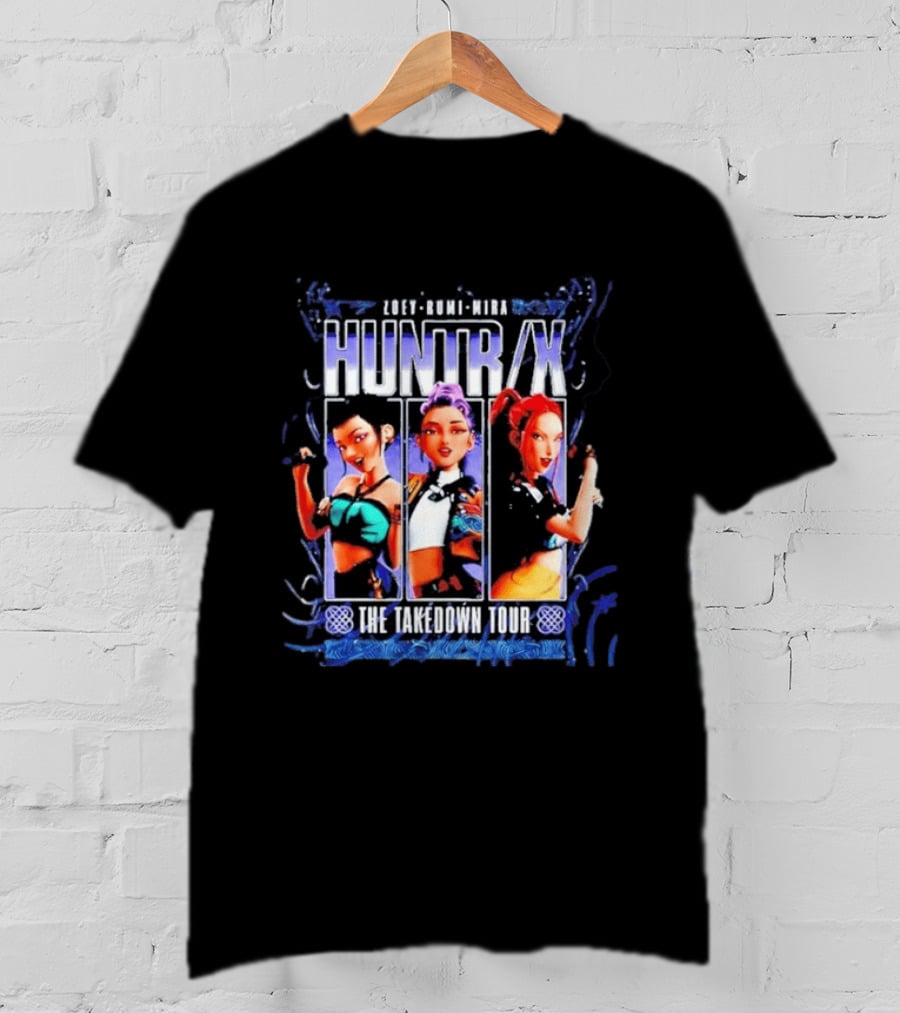 Zoey Rumi Mira Huntr X The Takedown Tour Kpop Demon Hunters Signatures T-Shirt