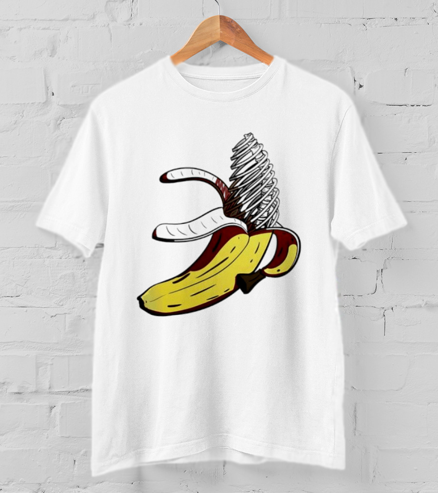 Anatomical Banana Skeleton Surreal Peeled Fruit T-Shirt