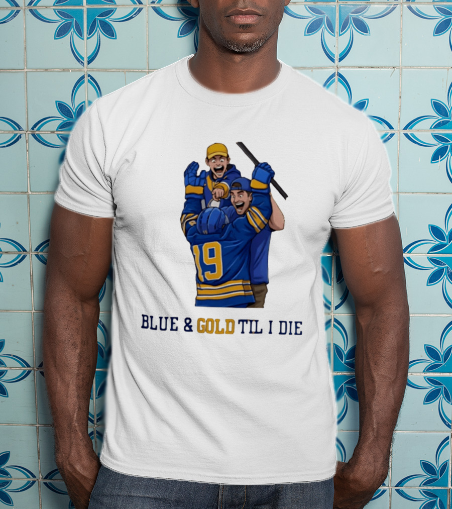Buffalo Sabres Blue & Gold Til I Die Peyton Krebs 19 Hockey Fans T-Shirt