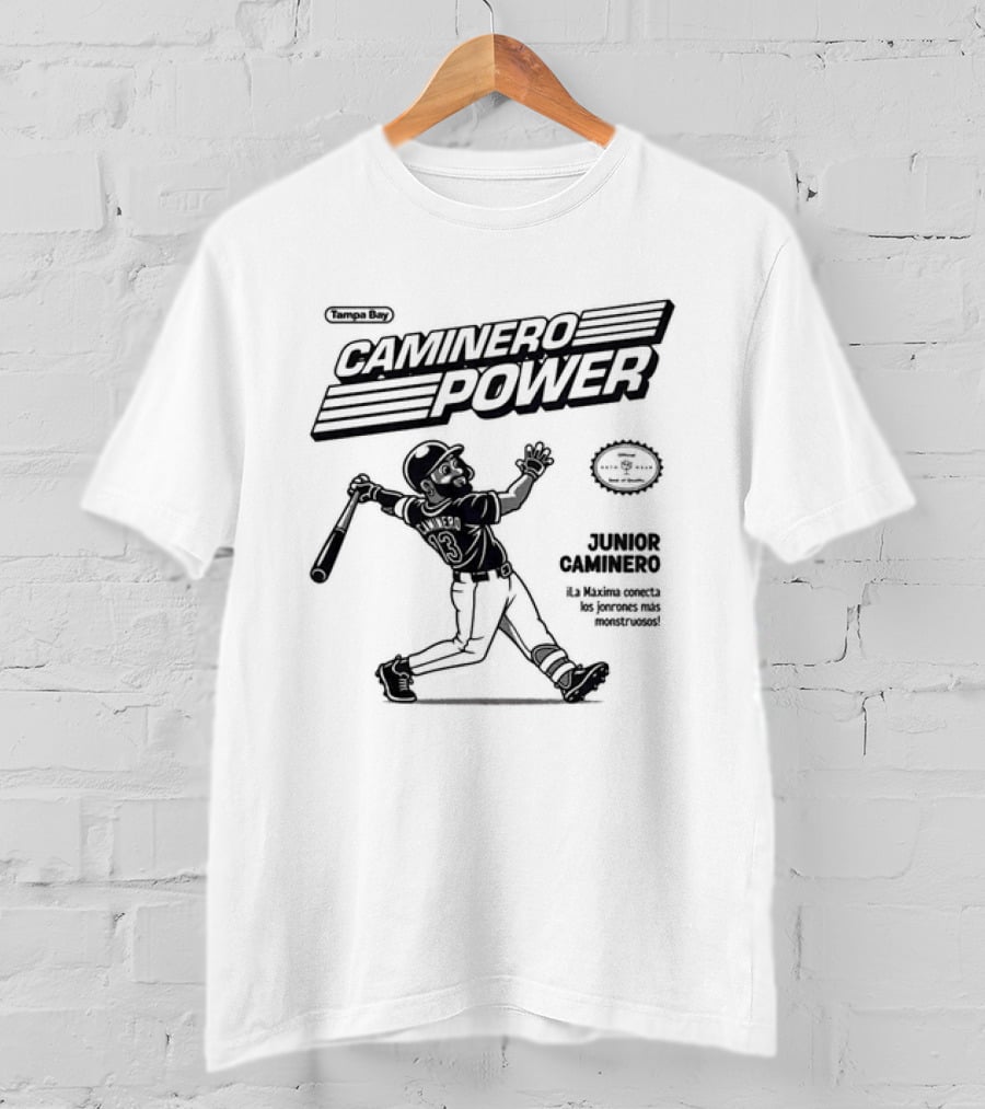Junior Caminero Power Tampa Bay Rays Baseball Player T-Shirt