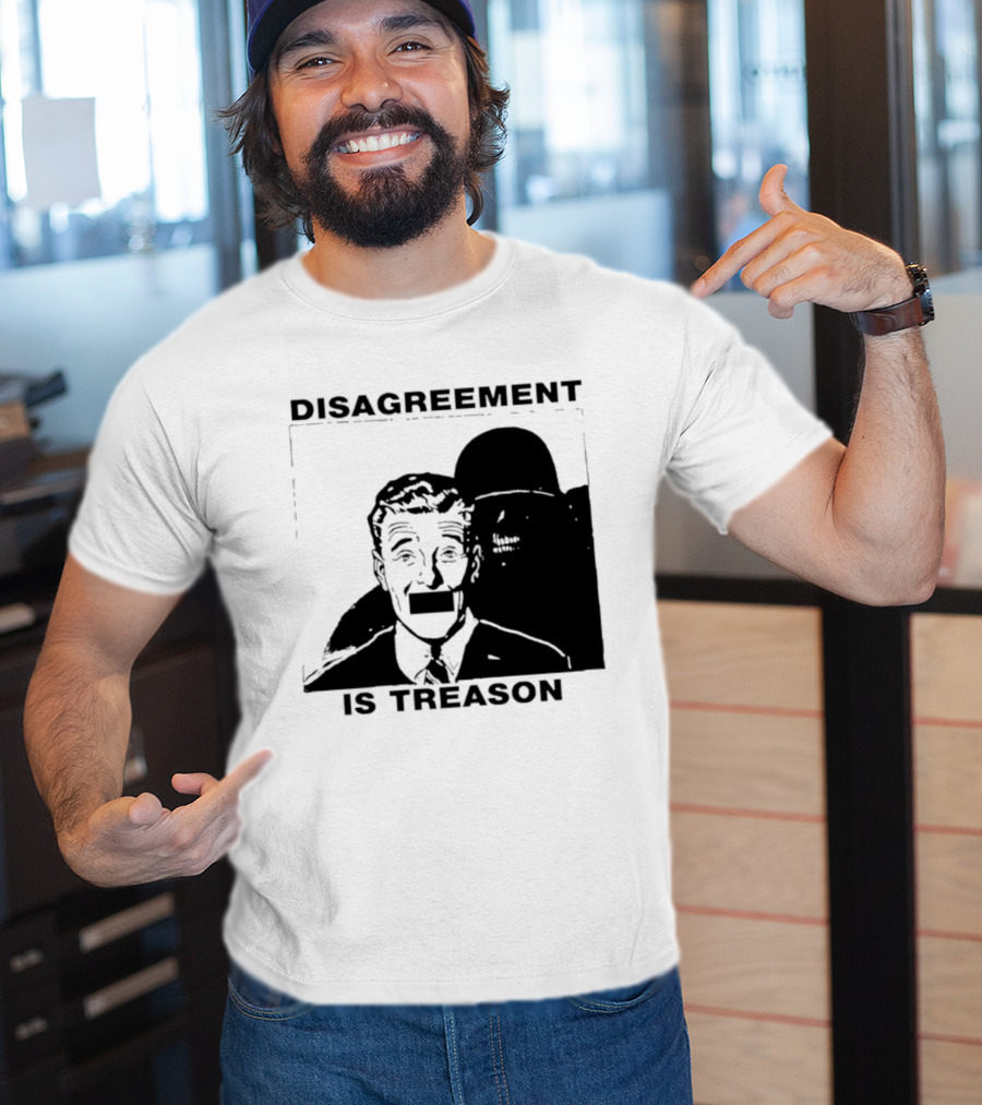 Disagreement Is Treason Retro Dystopian Censorship T-Shirt