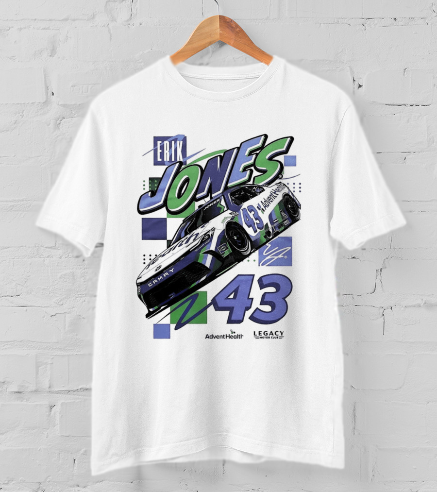 Erik Jones 43 Legacy Motor Club Toyota Camry Racing Team NASCAR T-Shirt