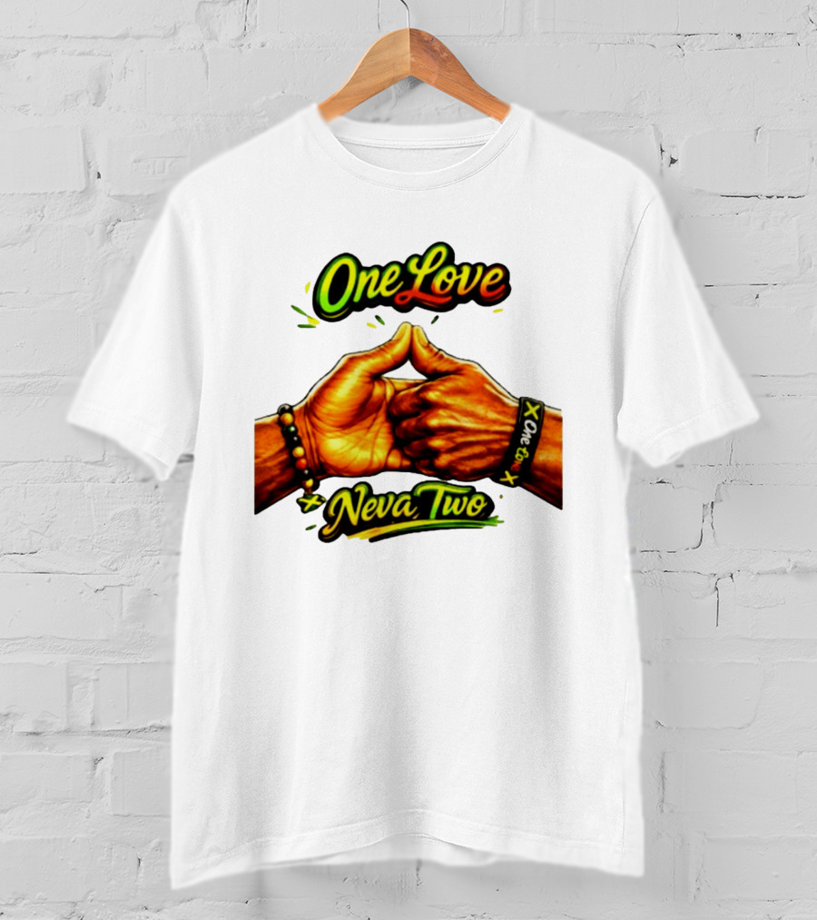 One Love Neva Two Jamaican Unity Gesture T-Shirt