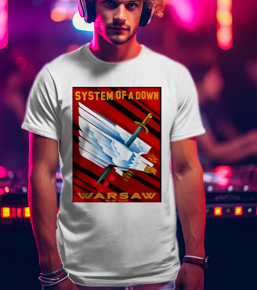 System Of A Down Warsaw Poland 2026 PGE Narodowy 18 19 July Exclusive Venue T-Shirt