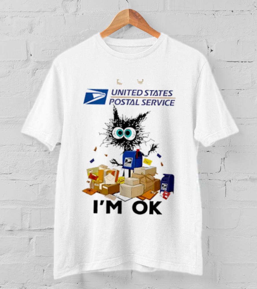 USPS United States Postal Service I'm OK With Cartoon Creature And Packages T-Shirt