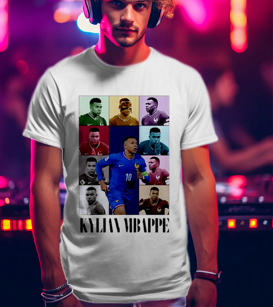 Kylian Mbappé France Football The Eras Tour Collage T-Shirt