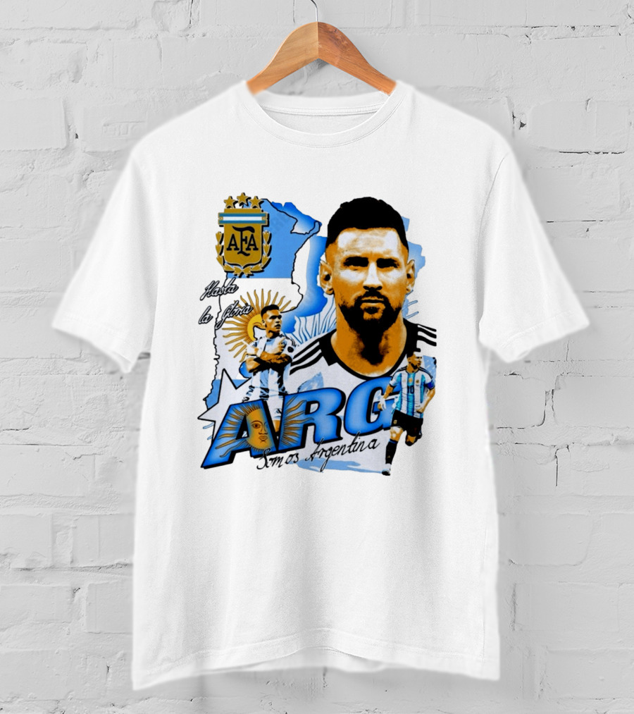 Argentina Lionel Messi Lautaro Martinez AFA Hasta La Gloria Somos Argentina T-Shirt