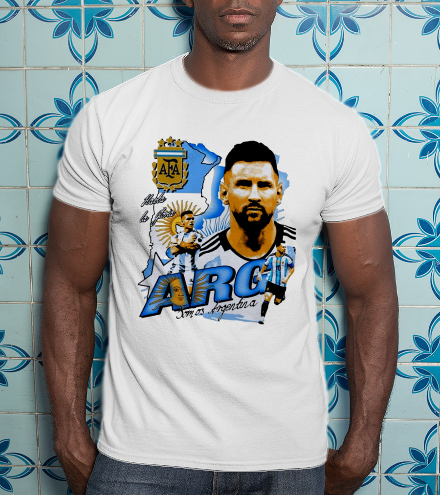 Argentina Lionel Messi Lautaro Martinez AFA Hasta La Gloria Somos Argentina T-Shirt