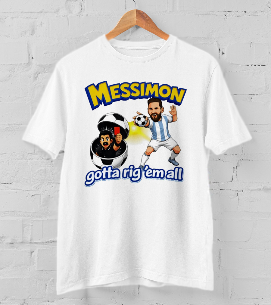 Messimon Soccer Fusion Gotta Rig 'em All Cartoon T-Shirt