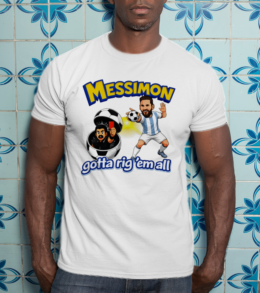 Messimon Soccer Fusion Gotta Rig 'em All Cartoon T-Shirt