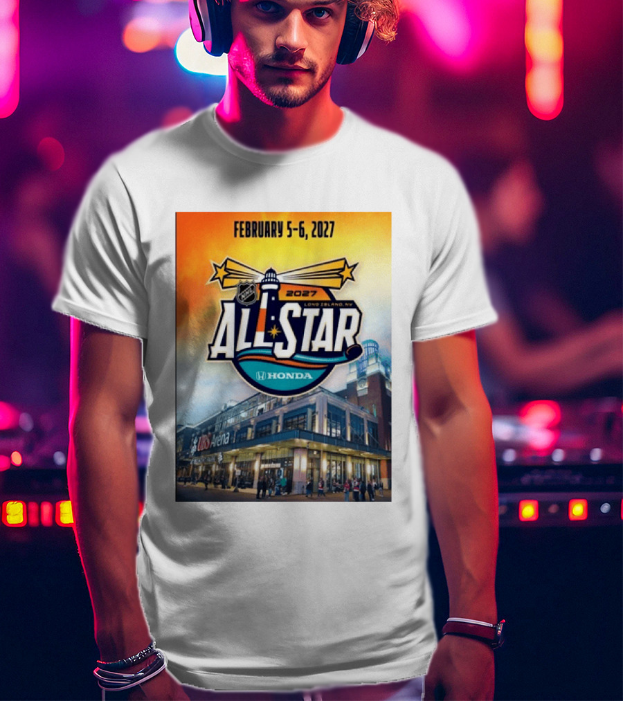 NHL All Star 2027 Honda February 5 6 UBS Arena Long Island NY T-Shirt