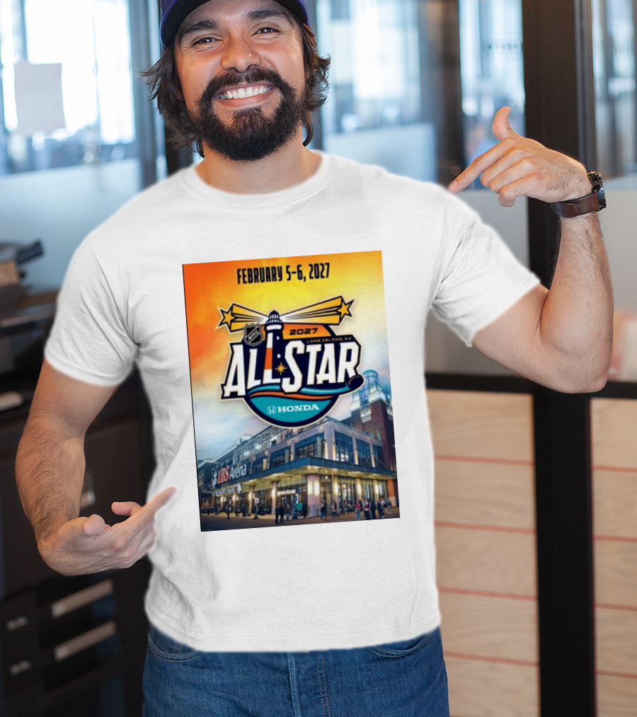 NHL All Star 2027 Honda February 5 6 UBS Arena Long Island NY T-Shirt