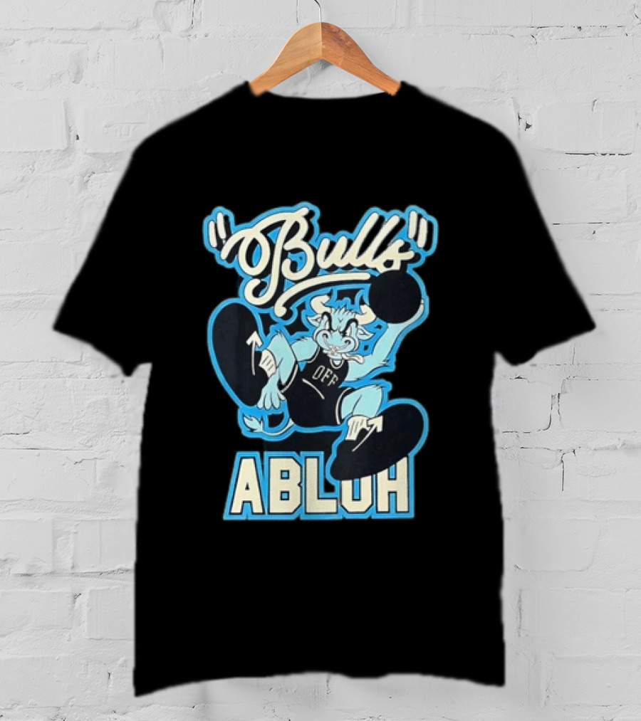 Off White Bulls Abloh Cartoon Basketball T-Shirt
