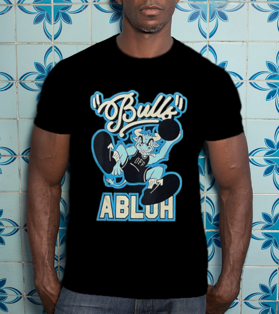 Off White Bulls Abloh Cartoon Basketball T-Shirt