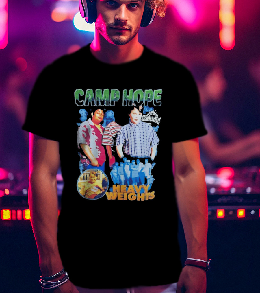 Camp Hope 90 Heavy Weights Featuring Characters From Cult T-Shirt