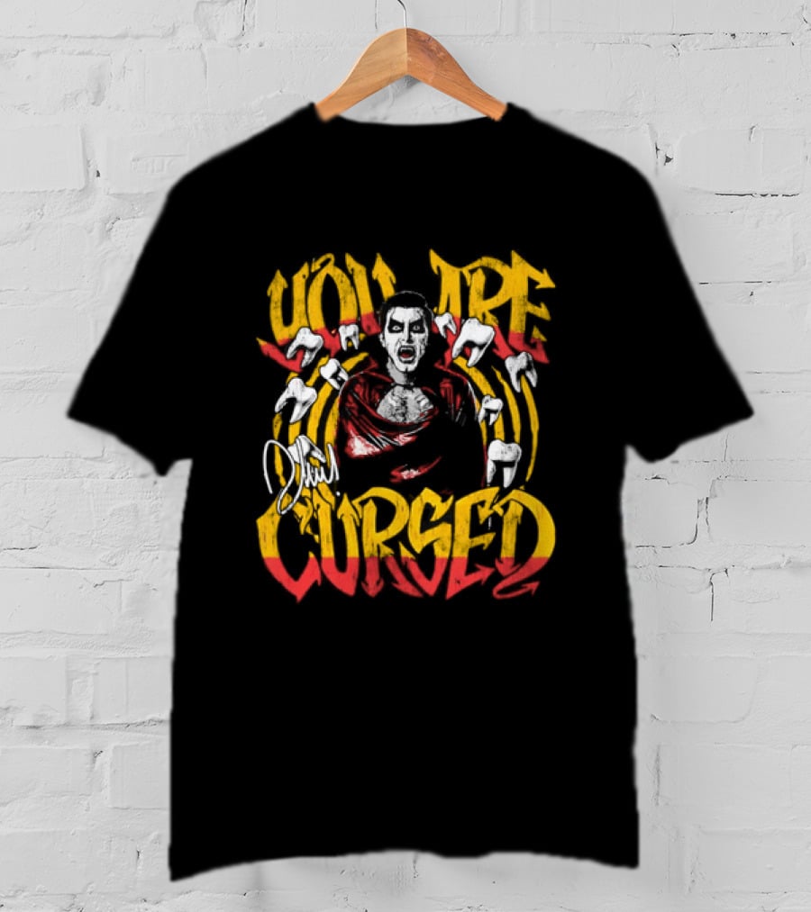 Danhausen You Are Cursed Vintage Graffiti Teeth T-Shirt