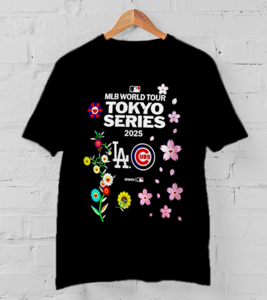 MLB World Tour Tokyo Series 2025 LA Dodgers Chicago Cubs Blossoms T-Shirt