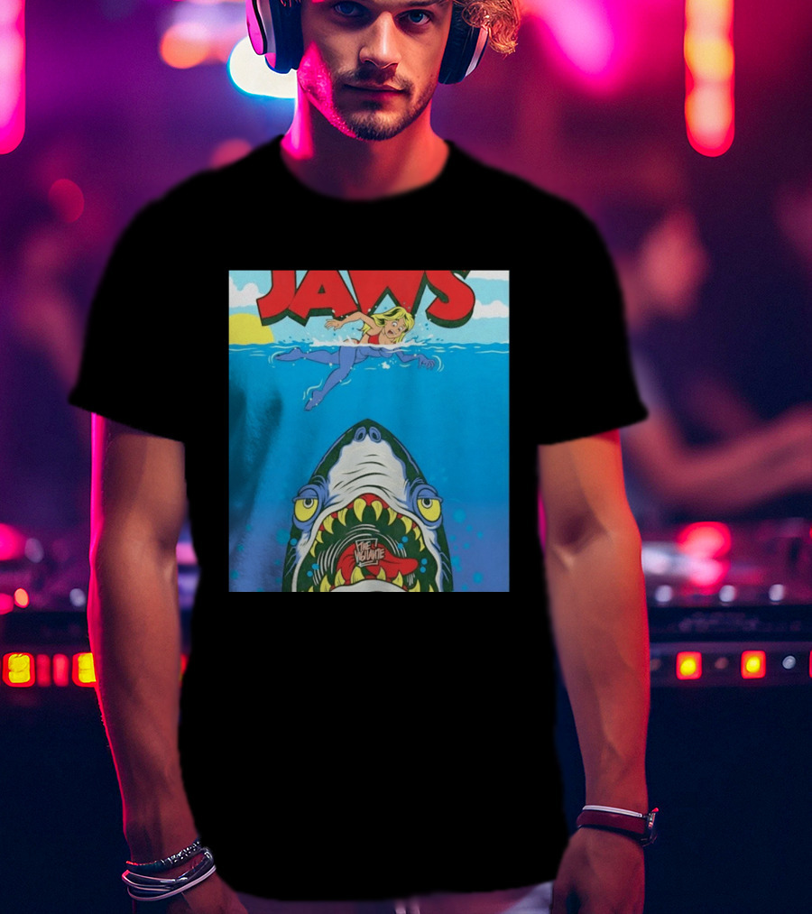The Vigilante Jaws Shark Attack Comic Cartoon T-Shirt
