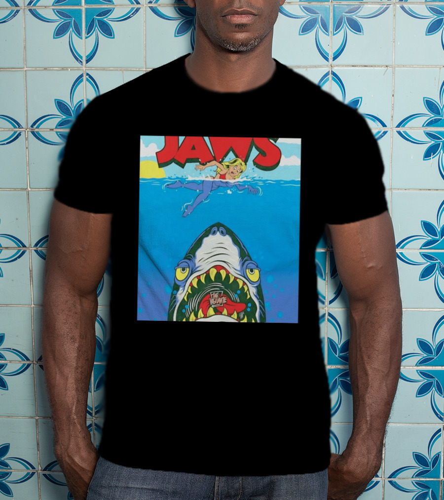 The Vigilante Jaws Shark Attack Comic Cartoon T-Shirt