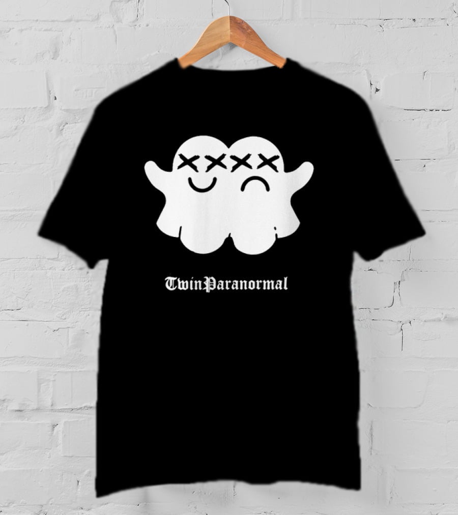 Twin Paranormal Ghost Duo Spooky Matching Spirits T-Shirt