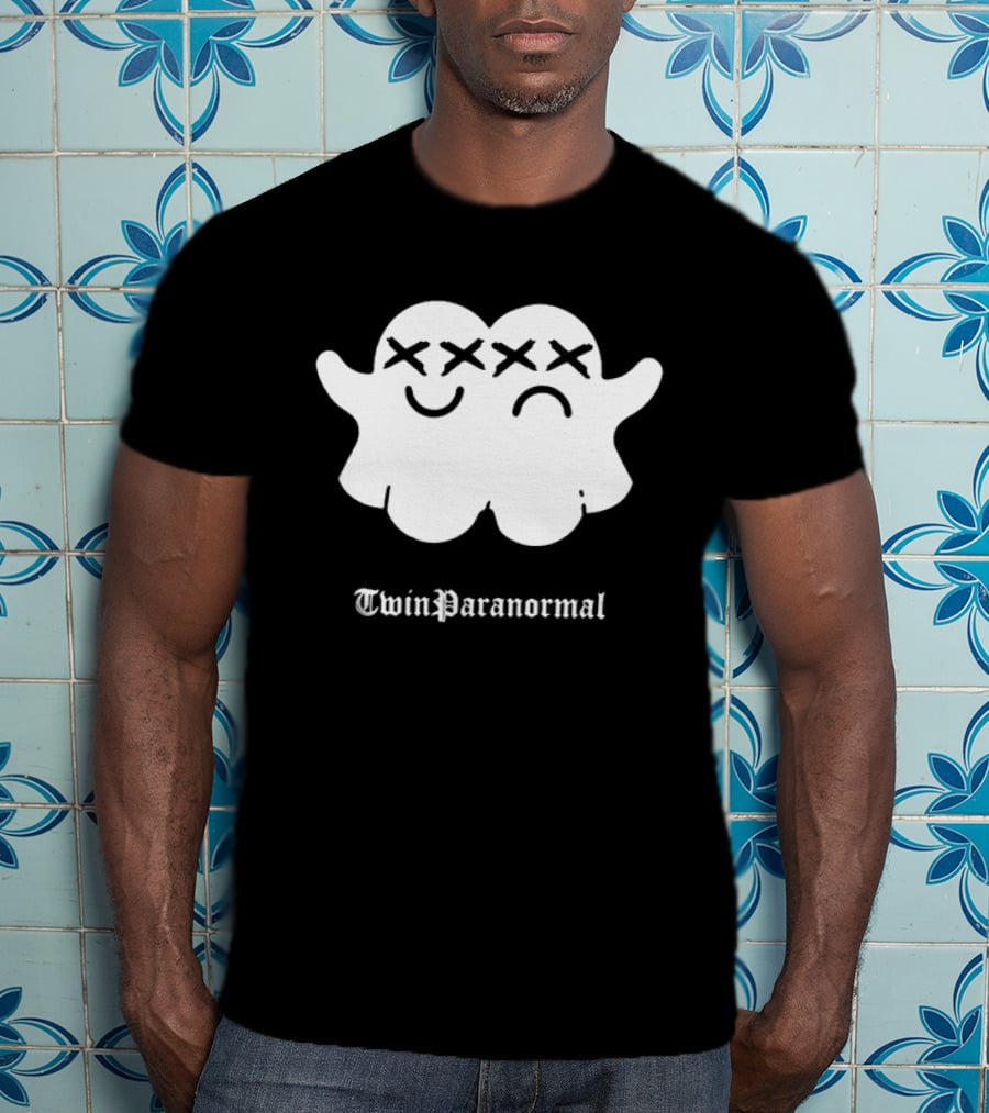 Twin Paranormal Ghost Duo Spooky Matching Spirits T-Shirt