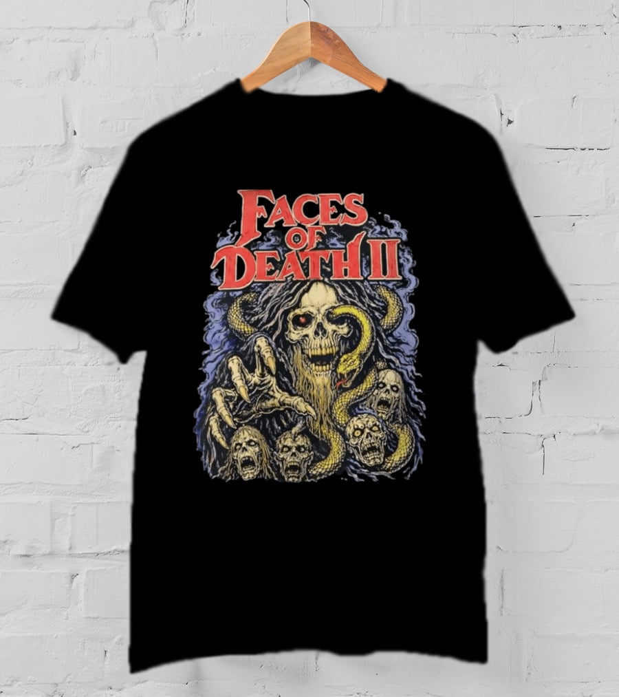 Faces Of Death II Skull Snakes And Claws T-Shirt