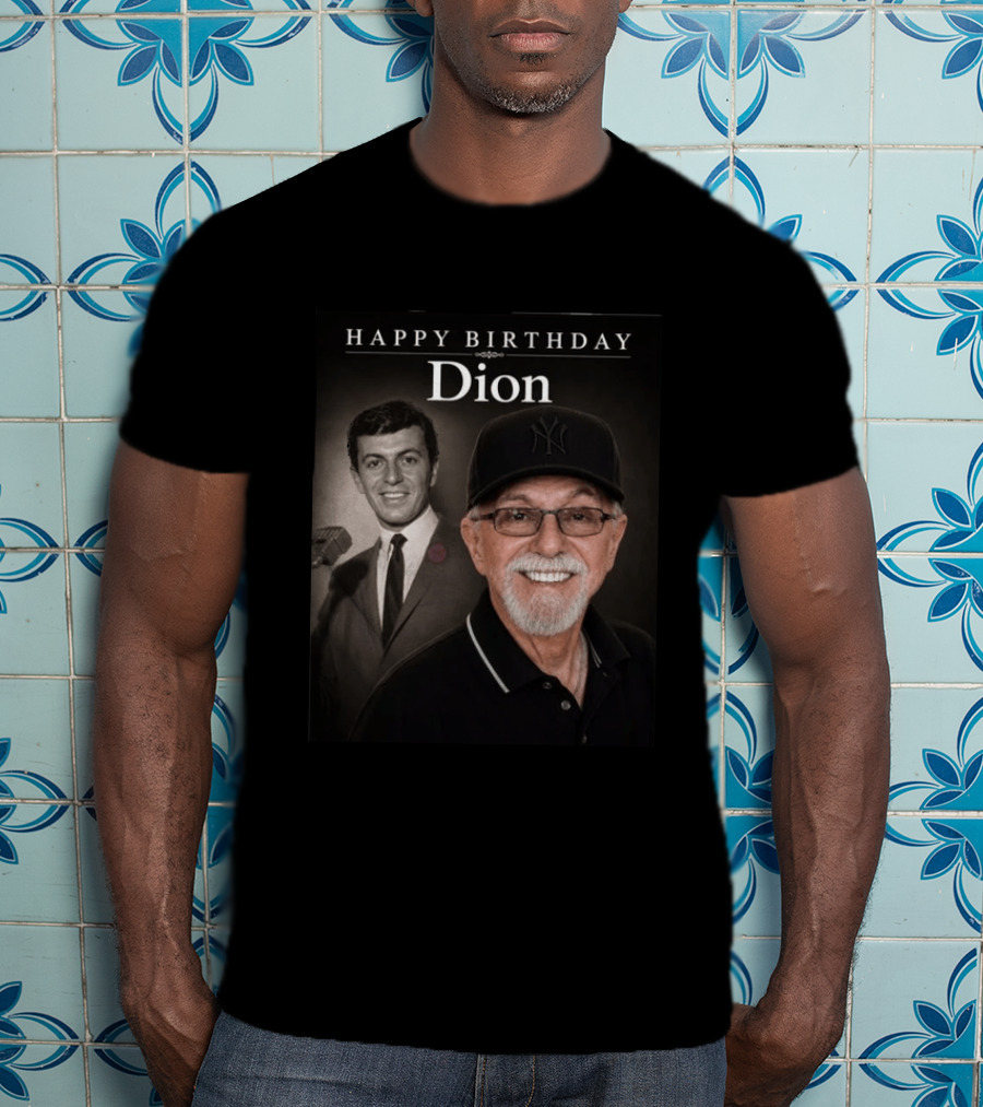 Happy Birthday Dion Iconic Celebration With Smiling T-Shirt