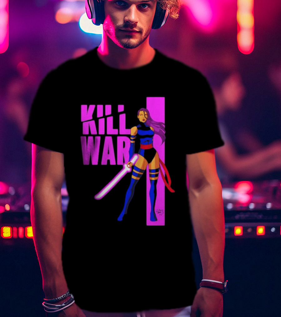 Psylocke Marvel Comics Kill War Pink T-Shirt