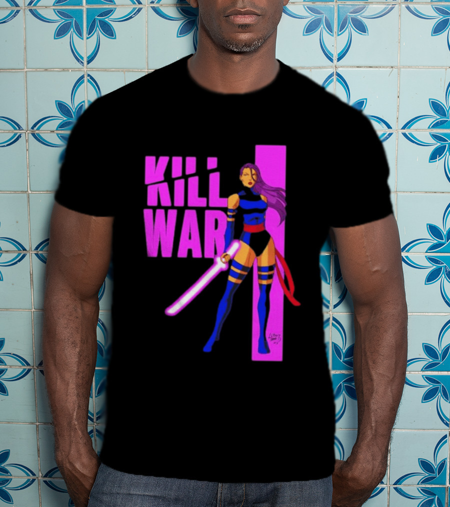 Psylocke Marvel Comics Kill War Pink T-Shirt