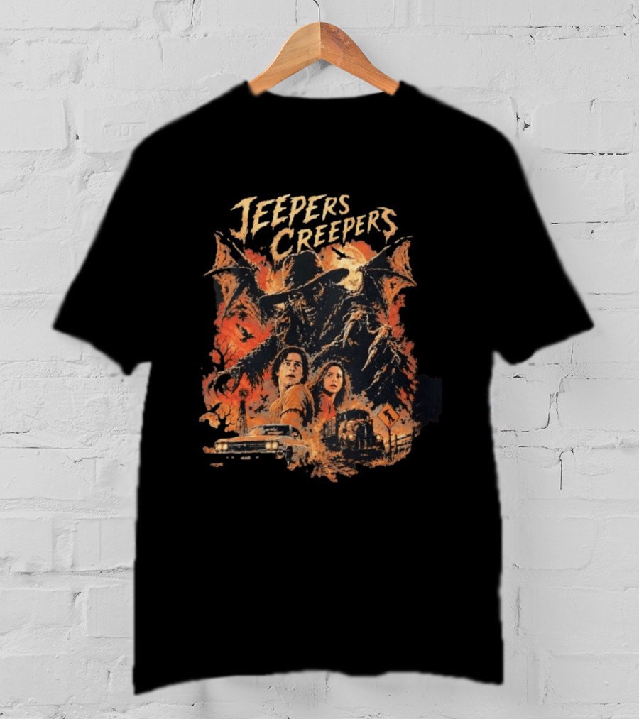 Jeepers Creepers Horror Creature And Victims Movie Scene T-Shirt