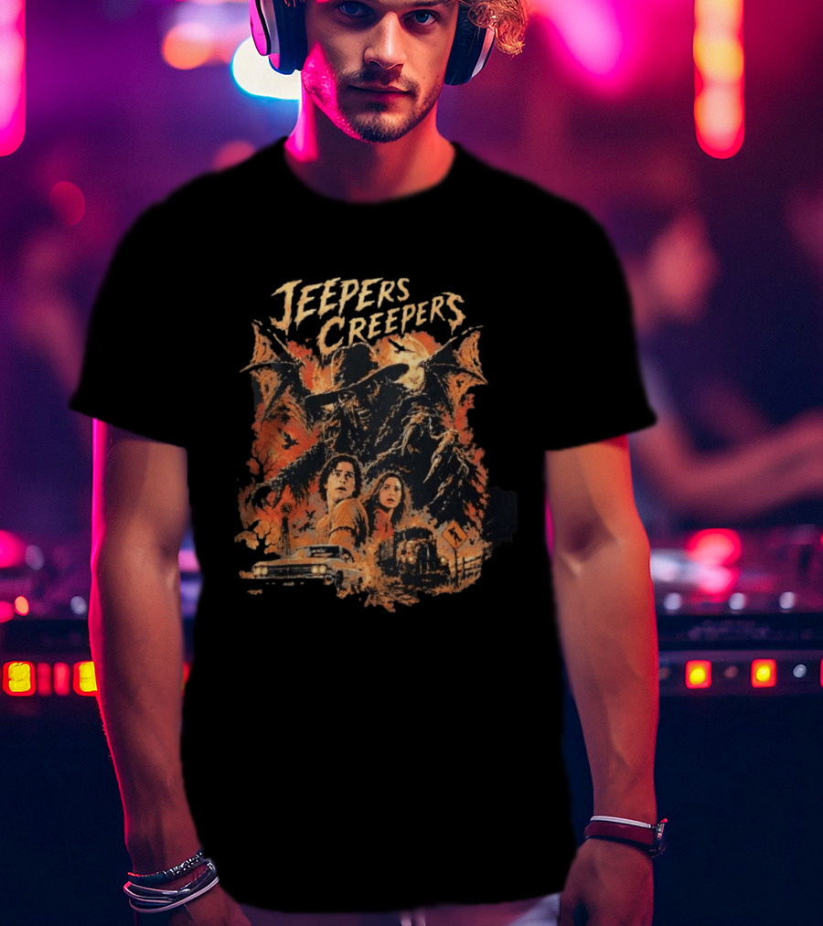 Jeepers Creepers Horror Creature And Victims Movie Scene T-Shirt