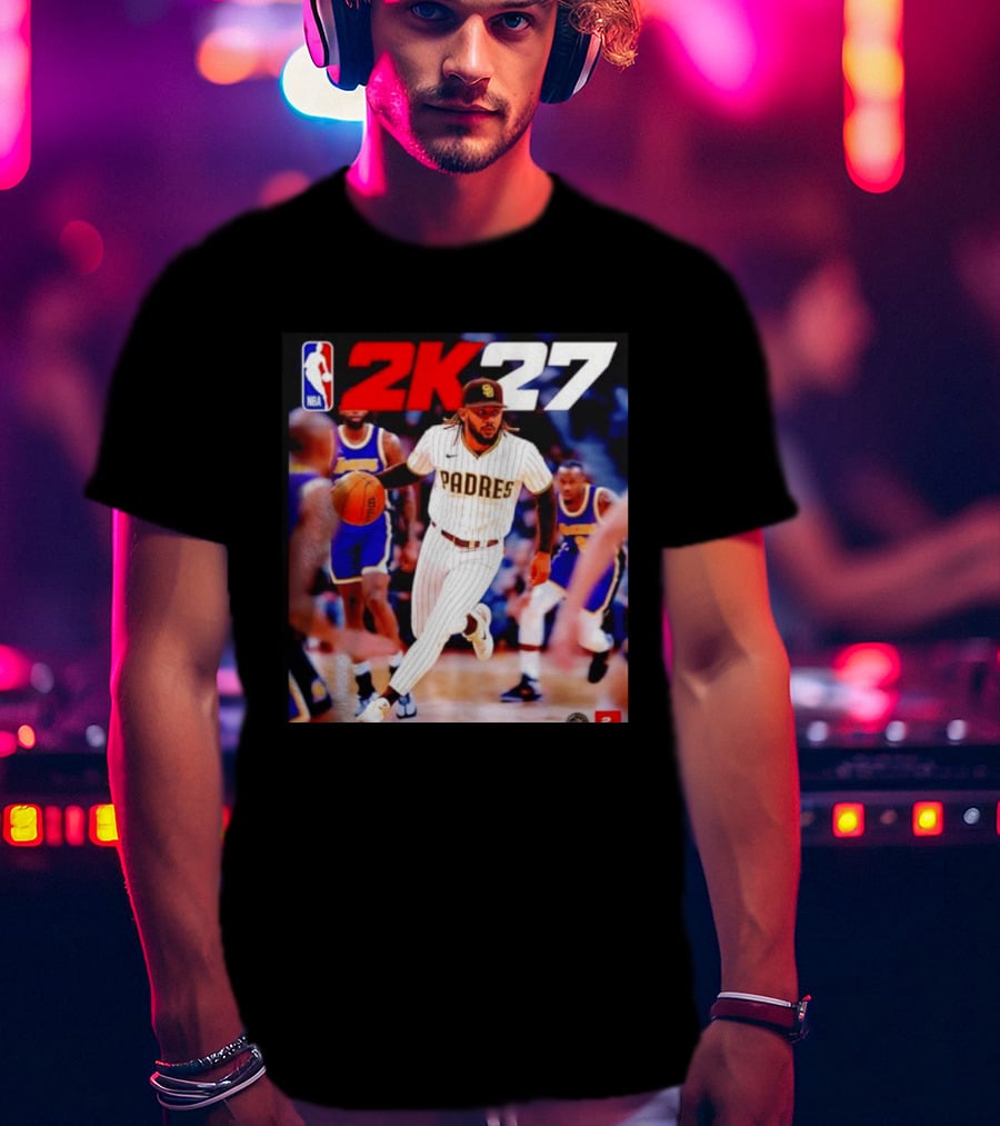 San Diego Padres NBA 2K27 Crossover Concept With Basketball Action T-Shirt