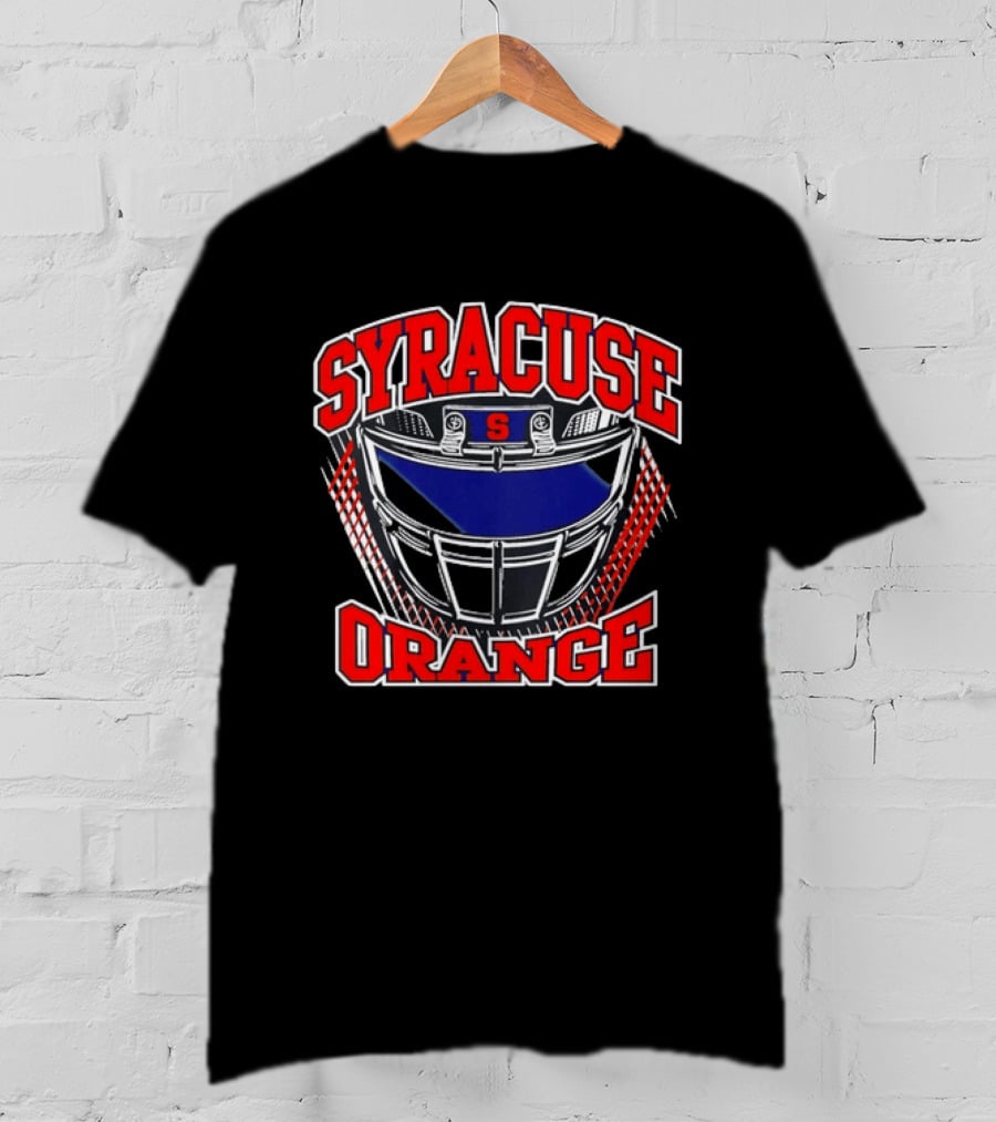 Syracuse Orange Football Helmet S Logo Gridiron T-Shirt
