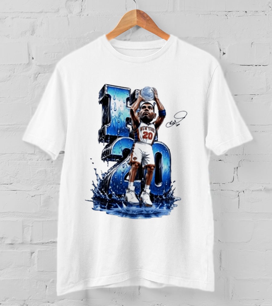 Allan Houston H20 Knicks Number 20 Throwback T-Shirt