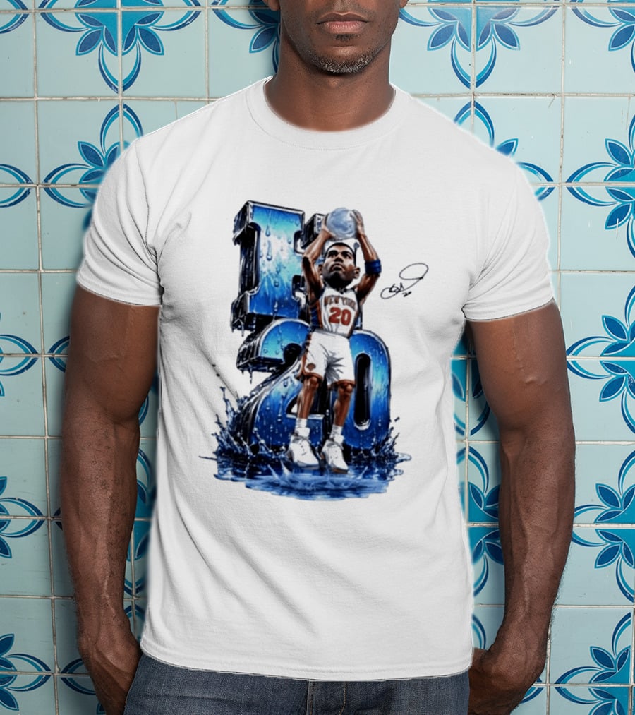 Allan Houston H20 Knicks Number 20 Throwback T-Shirt