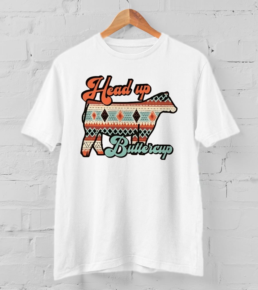 Head Up Buttercup Cow Aztec T-Shirt