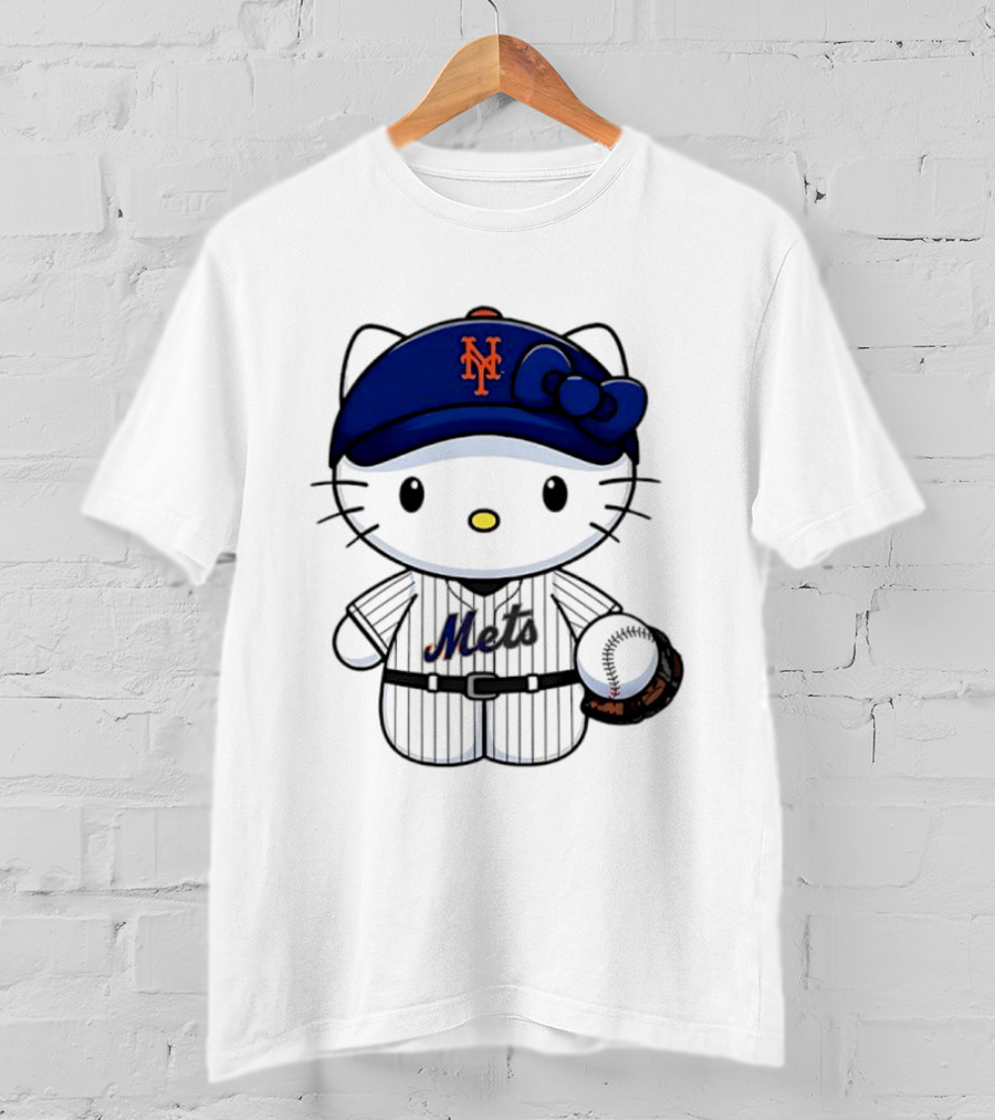 Hello Kitty New York Mets MLB Baseball Fan T-Shirt