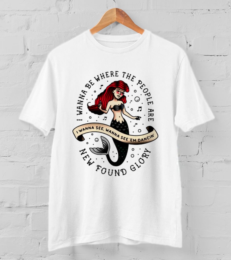 New Found Glory I Wanna Be Where The People Are Mermaid T-Shirt