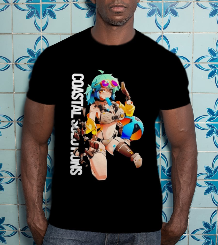 Coastal Solutions Anime Girl Popsicle Tactical Beach Vibes T-Shirt