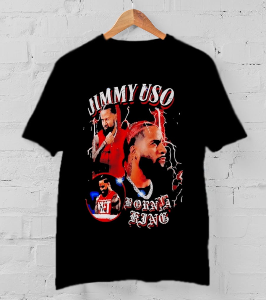 Jimmy Uso Born A King WWE Red Lightning T-Shirt