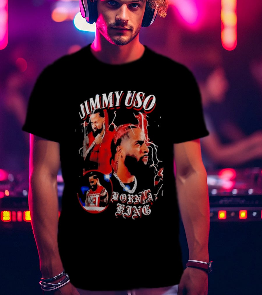 Jimmy Uso Born A King WWE Red Lightning T-Shirt