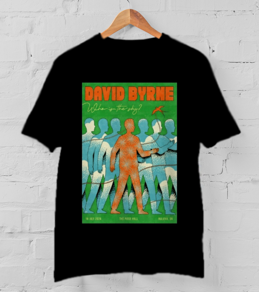David Byrne Who Is The Sky Tour The Piece Hall Halifax UK July 18 2026 T-Shirt