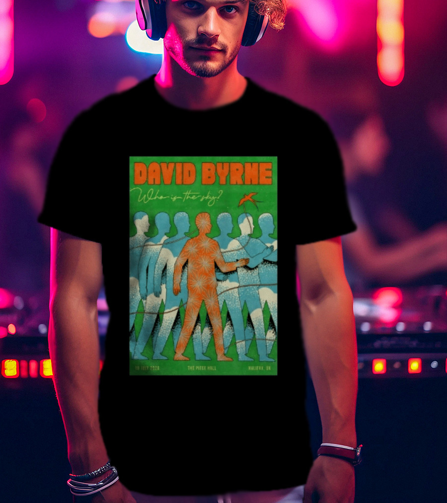David Byrne Who Is The Sky Tour The Piece Hall Halifax UK July 18 2026 T-Shirt