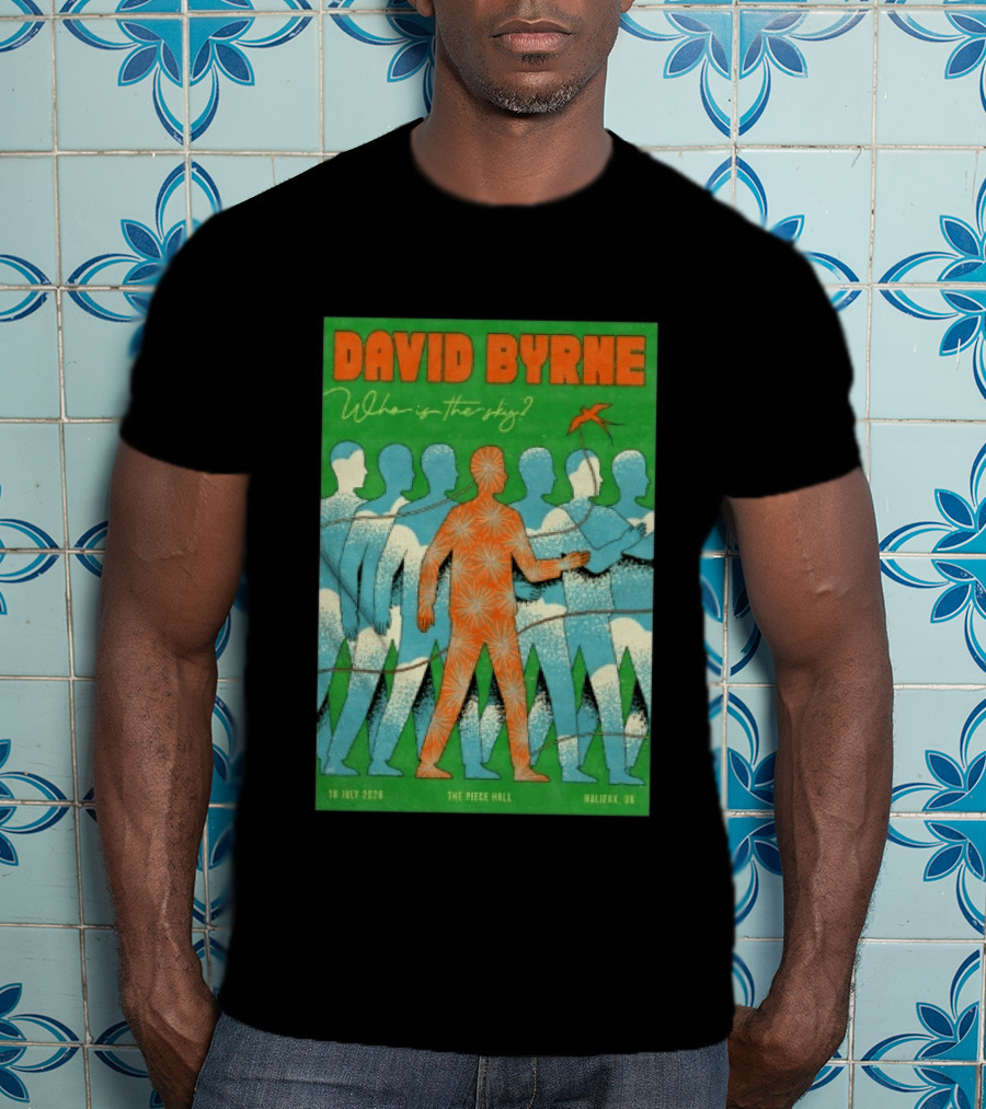 David Byrne Who Is The Sky Tour The Piece Hall Halifax UK July 18 2026 T-Shirt