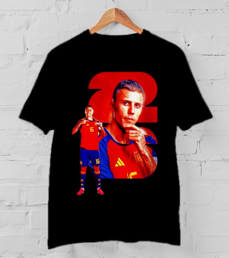 Rodrigo Hernández Cascante Rodri No 16 Spain Manchester City Football Player T-Shirt