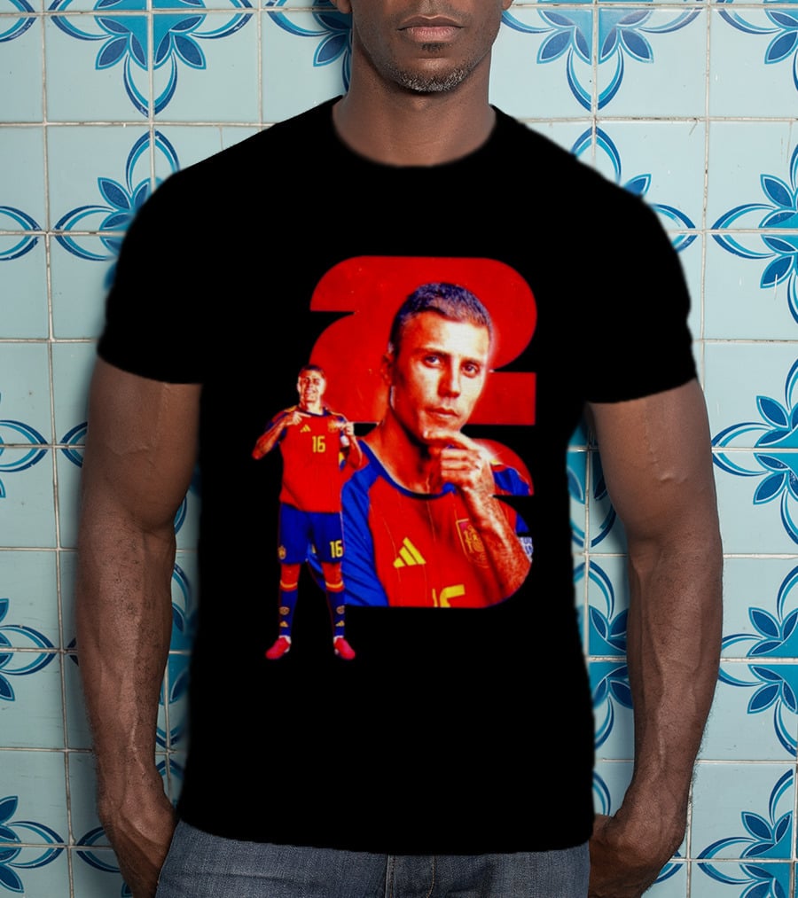 Rodrigo Hernández Cascante Rodri No 16 Spain Manchester City Football Player T-Shirt