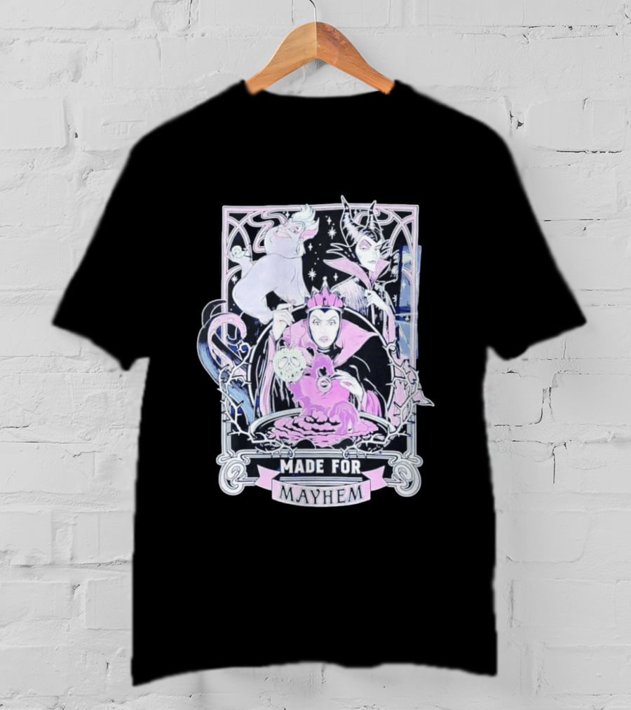 Disney Villains Made For Mayhem Ursula Maleficent Evil Queen T-Shirt