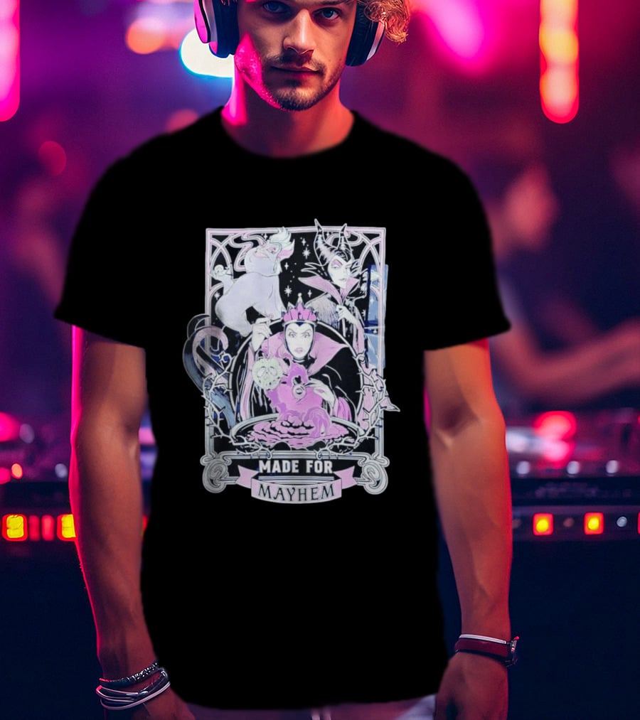 Disney Villains Made For Mayhem Ursula Maleficent Evil Queen T-Shirt
